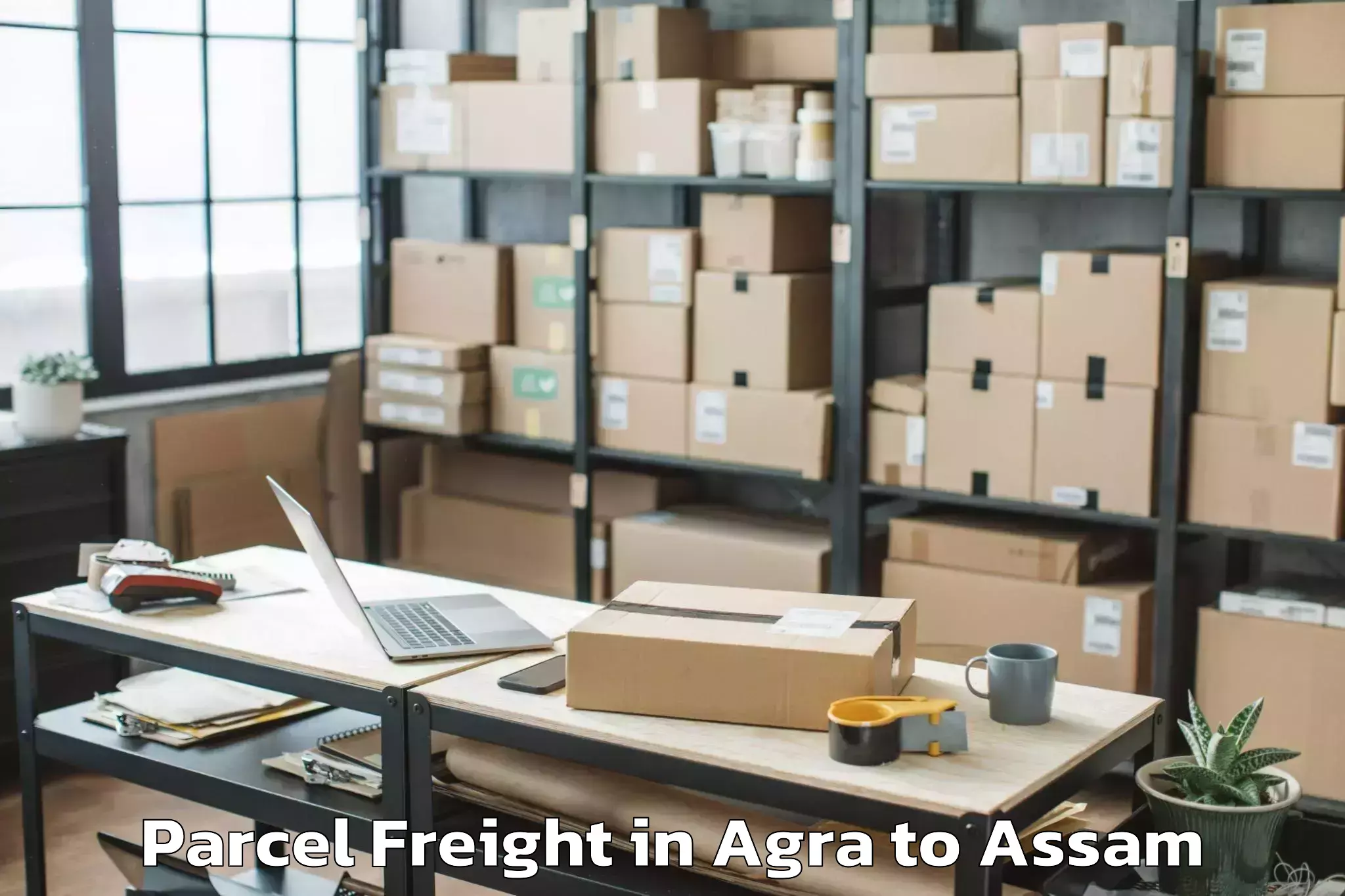 Agra to Kharupatia Parcel Freight Booking